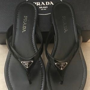 Prada Logo Sandals